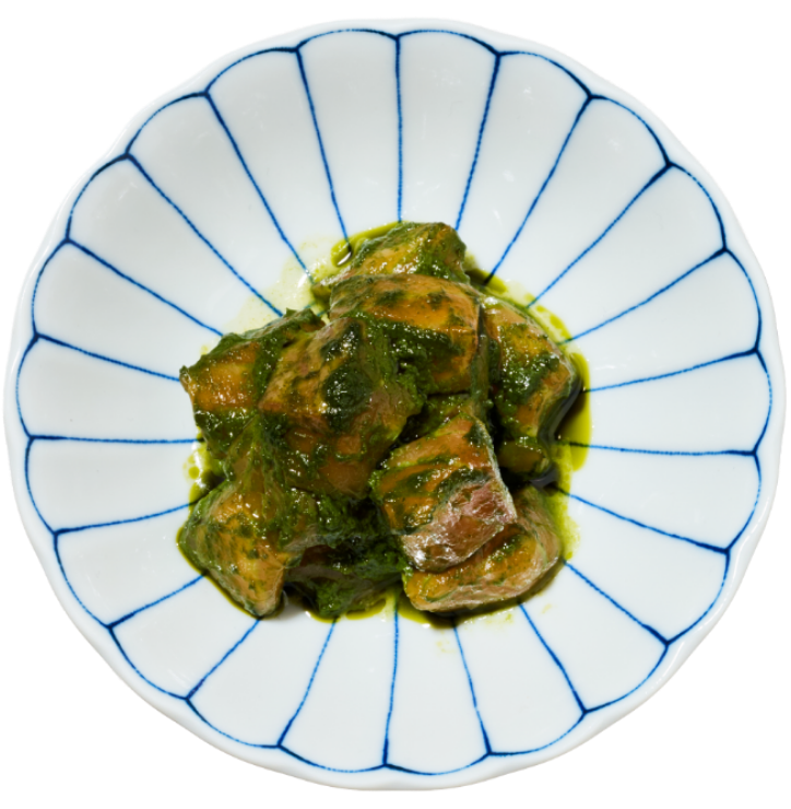 サーモンの葱山椒和え