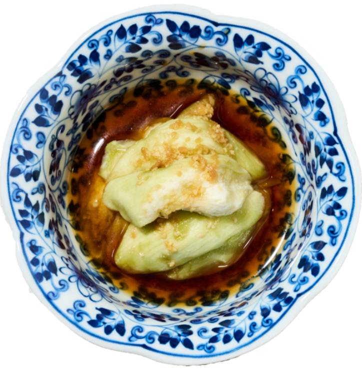 とろとろ茄子の香味生姜ソース