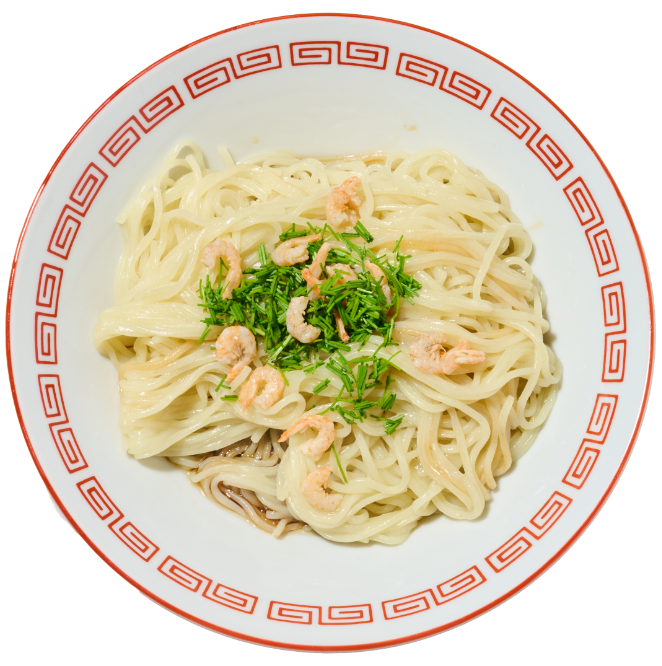 干しエビとネギ油の和え麺